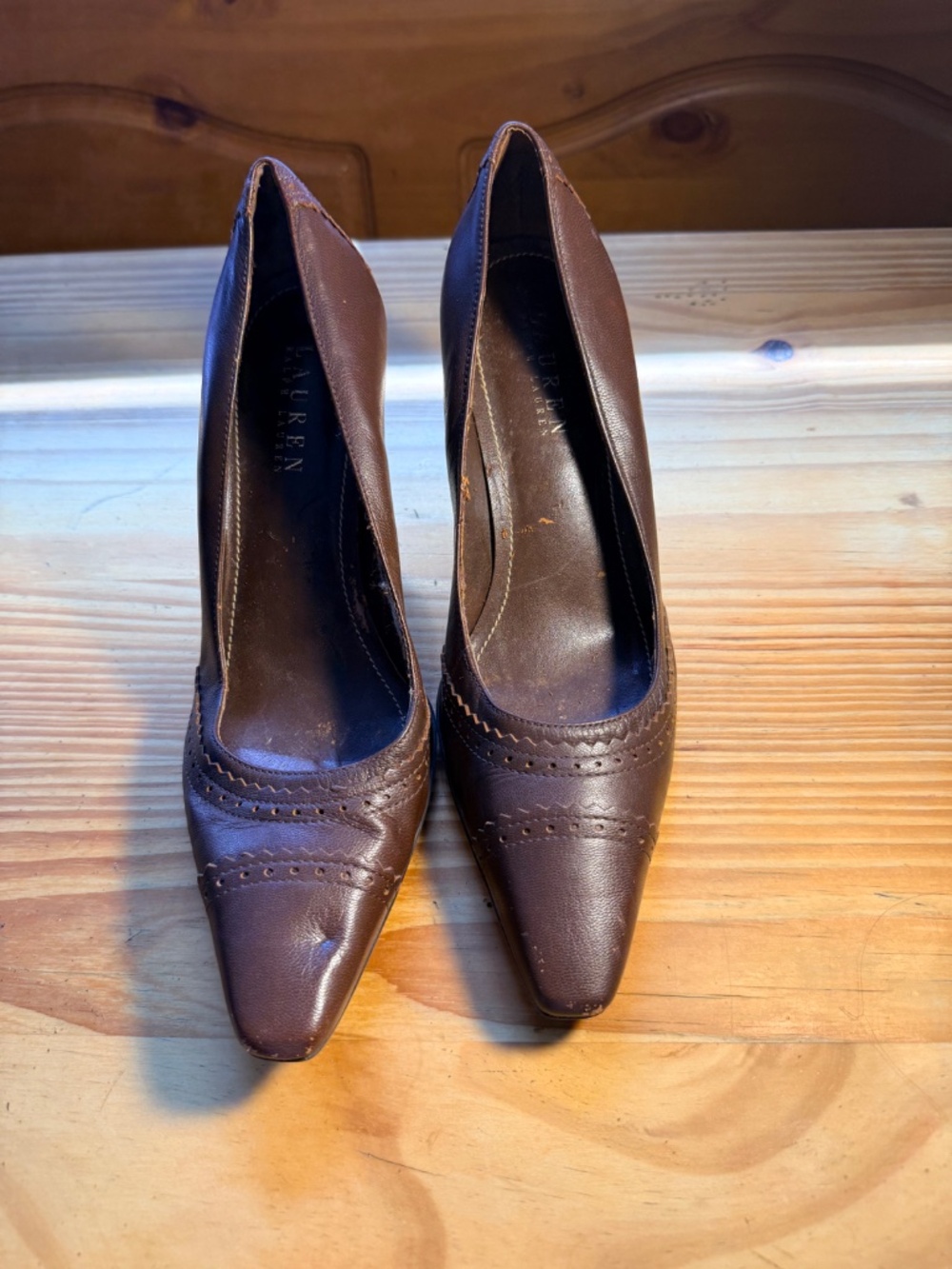 Ralph Lauren pointed wing toe heels size 6.5 - Picture 4 of 4